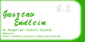 gusztav endlein business card